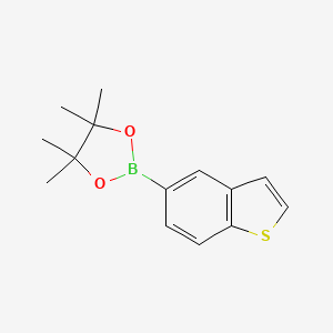 Chemical structure of 2-(Benzo[b]thiophen-5-yl)-4,4,5,5-tetramethyl-1,3,2-dioxaborolane
