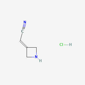 Chemical structure of 3-Cyanomethyleneazetidinium chloride