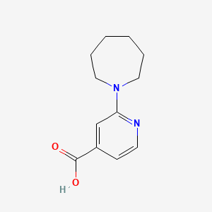 Chemical structure of 2-(Azepan-1-yl)isonicotinic acid