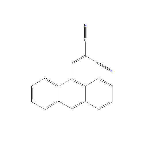 Chemical structure of 2-(Anthracen-9-ylmethylene)malononitrile