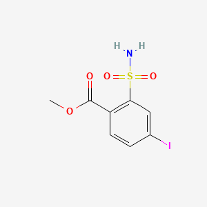 Chemical structure of 2-(Aminosulfonyl)-4-iodobenzoic acid methyl ester