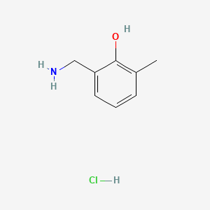 Chemical structure of 2-(Aminomethyl)-6-methylphenol hydrochloride