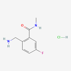 Chemical structure of 2-(Aminomethyl)-5-fluoro-N-methylbenzamide hydrochloride