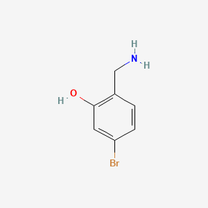 Chemical structure of 2-(Aminomethyl)-5-bromophenol