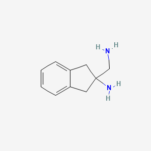 Chemical structure of 2-(Aminomethyl)-2,3-dihydro-1H-inden-2-amine