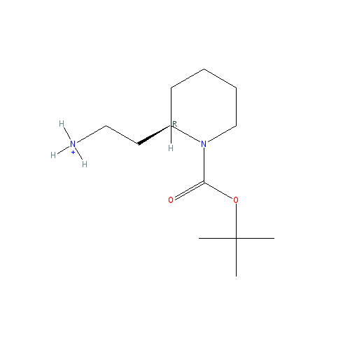 Chemical structure of 2-(AMINOETHYL)-1-N-BOC-PIPERIDINE