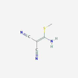 Chemical structure of 2-(Amino(methylthio)methylene)malononitrile