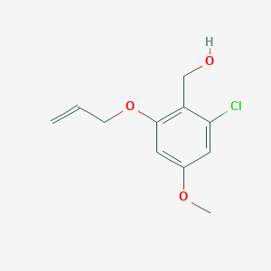 Chemical structure of 2-(Allyloxy)-6-chloro-4-methoxybenzyl Alcohol