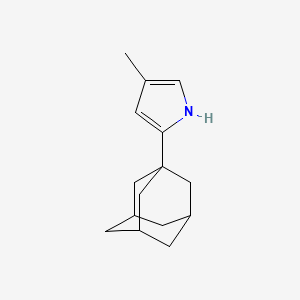 Chemical structure of 2-(Adamantan-1-yl)-4-methyl-1H-pyrrole
