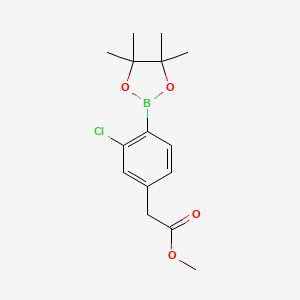 Chemical structure of 2-(Acetoxymethyl)-6-chlorophenylboronic Acid Pinacol Ester
