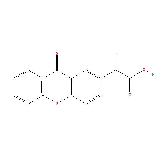 Chemical structure of 2-(9-Oxoxanthen-2-yl)propionic Acid