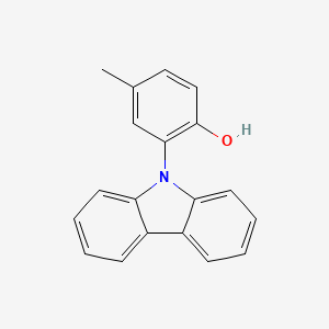 Chemical structure of 2-(9H-Carbazol-9-yl)-4-methylphenol