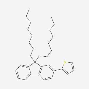Chemical structure of 2-(9,9-Dioctyl-9H-fluoren-2-yl)thiophene