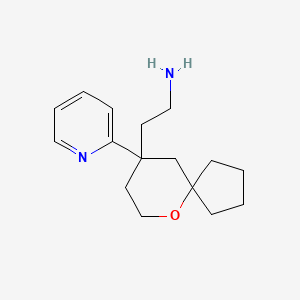 Chemical structure of 2-(9-(PYRIDIN-2-YL)-6-OXASPIRO[4.5]DECAN-9-YL)ETHANAMINE