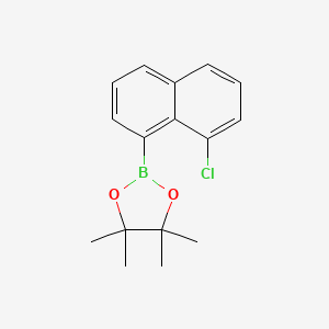 Chemical structure of 2-(8-Chloronaphthalen-1-yl)-4,4,5,5-tetramethyl-1,3,2-dioxaborolane