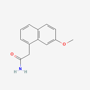 Chemical structure of 2-(7-methoxynaphthalen-1-yl)acetamide
