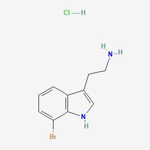 Chemical structure of 2-(7-Bromo-1H-indol-3-yl)ethanamine hydrochloride