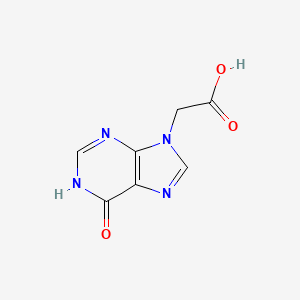 Chemical structure of 2-(6-Oxo-1H-purin-9(6H)-yl)acetic acid