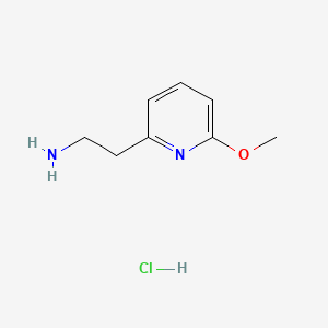Chemical structure of 2-(6-Methoxypyridin-2-yl)ethanamine hydrochloride