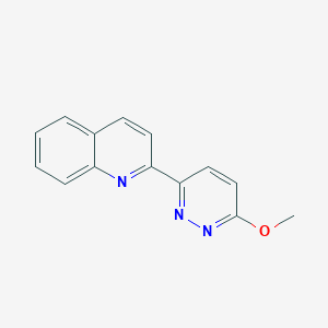 Chemical structure of 2-(6-Methoxypyridazin-3-yl)quinoline