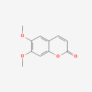 Chemical structure of 2-(6-Methoxybenzofuran-3-yl)acetic acid