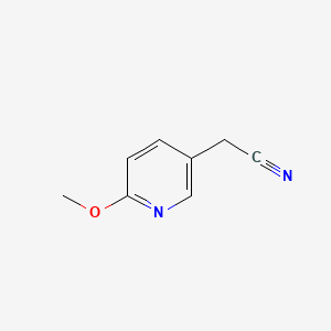 Chemical structure of 2-(6-Methoxy-3-pyridinyl)acetonitrile
