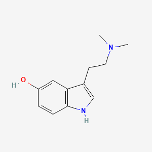 Chemical structure of 2-(6-methoxy-1H-indol-3-yl)-N-methylethan-1-amine