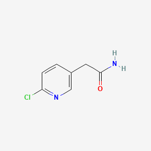 Chemical structure of 2-(6-Chloropyridin-3-yl)acetamide
