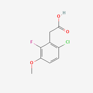 Chemical structure of 2-(6-Chloro-2-fluoro-3-methoxyphenyl)acetic acid