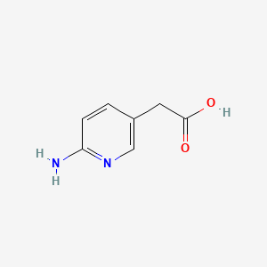 Chemical structure of (6-Aminopyridin-3-yl)acetic acid