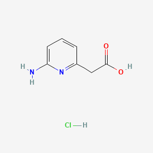 Chemical structure of 2-(6-Aminopyridin-2-yl)acetic acid hydrochloride