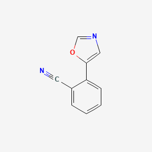 Chemical structure of 2-(5-Oxazolyl)benzonitrile