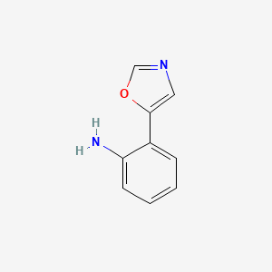 Chemical structure of 2-(5-Oxazolyl)aniline