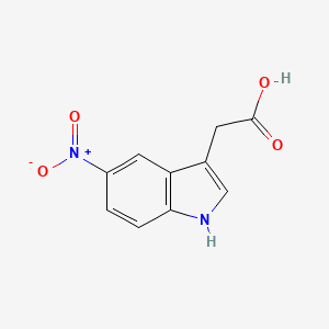 Chemical structure of 2-(5-Nitro-1H-indol-3-yl)acetic acid