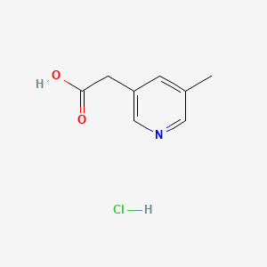 Chemical structure of 2-(5-Methylpyridin-3-yl)acetic acid hydrochloride