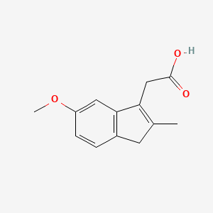 Chemical structure of 2-(5-Methoxy-2-methyl-1H-inden-3-yl)acetic acid