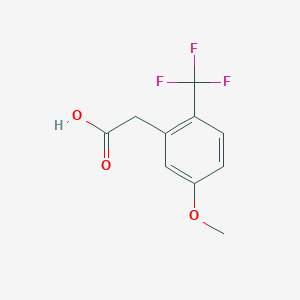 Chemical structure of 2-(5-Methoxy-2-(trifluoromethyl)phenyl)acetic acid