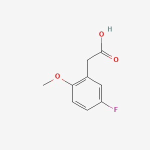 Chemical structure of 2-(5-Fluoro-2-methoxyphenyl)acetic acid