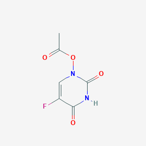 Chemical structure of 2-(5-Fluoro-2,4-dioxo-3,4-dihydropyrimidin-1(2H)-yl)acetic acid