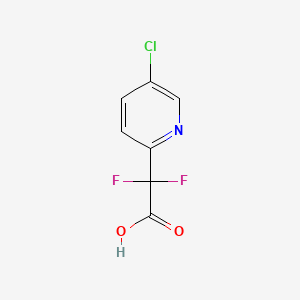 Chemical structure of 2-(5-chloropyridin-2-yl)-2,2-difluoroacetic acid