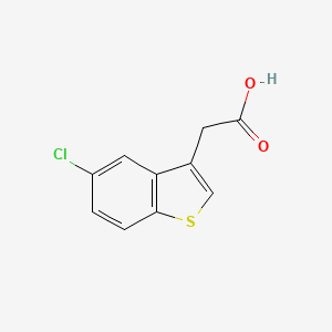 Chemical structure of 2-(5-Chlorobenzo[b]thiophen-3-yl)acetic acid