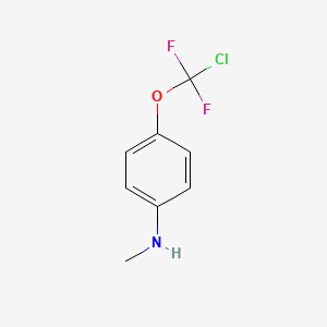 Chemical structure of 2-(5-chloro-3-methylpyridin-2-yl)-2,2-difluoroethan-1-ol