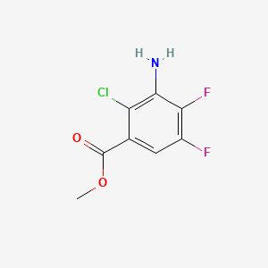 Chemical structure of 2-(5-chloro-3-methylpyridin-2-yl)-2,2-difluoroacetic acid