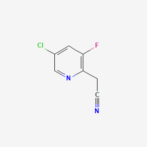 Chemical structure of 2-(5-Chloro-3-fluoropyridin-2-yl)acetonitrile
