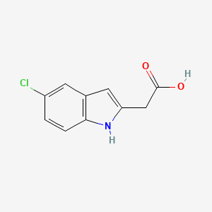 Chemical structure of 2-(5-Chloro-1H-indol-2-yl)acetic acid