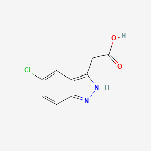 Chemical structure of (5-Chloro-2H-indazol-3-yl)acetic acid