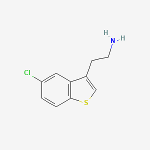 Chemical structure of 2-(5-Chloro-1-benzothiophen-3-yl)ethan-1-amine