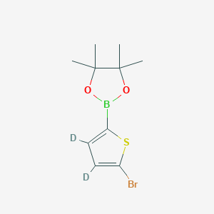 Chemical structure of 5-Bromo(thiophene-d2)-2-boronic acid pinacol ester