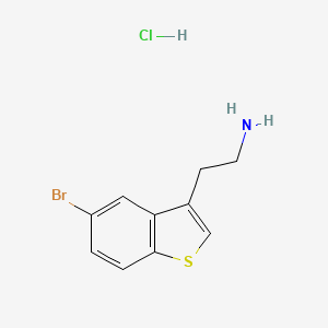 Chemical structure of Benzo(b)thiophene-3-ethylamine, 5-bromo-, hydrochloride