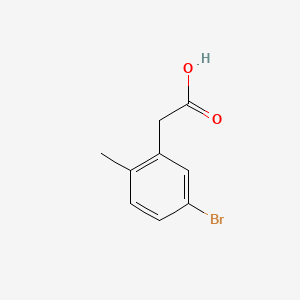 Chemical structure of 2-(5-Bromo-2-methylphenyl)acetic acid